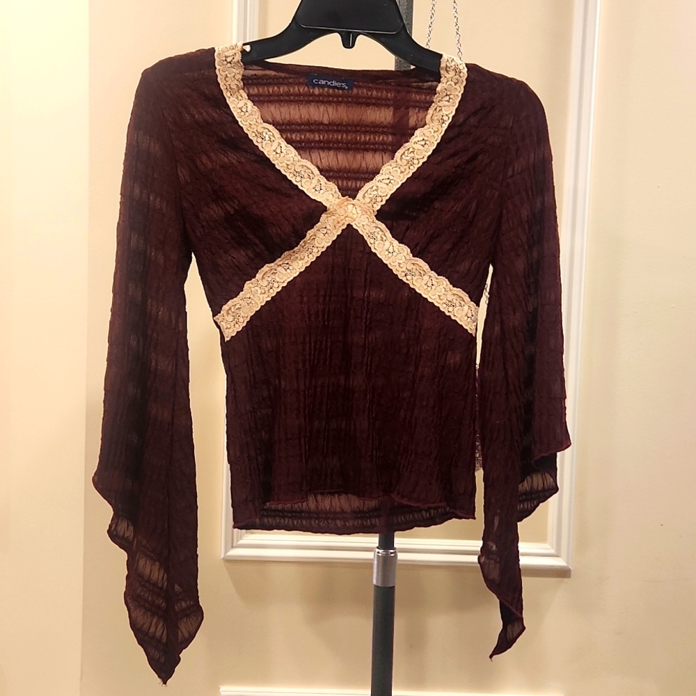 Vintage Cascading Sleeve Top.
